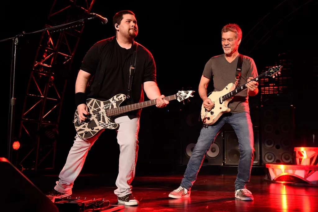 Wolfgang Van Halen with Eddie Van Halen
