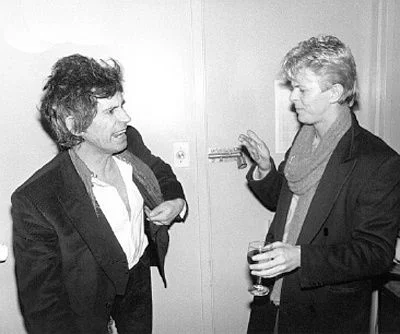 David Bowie and Keith Richards